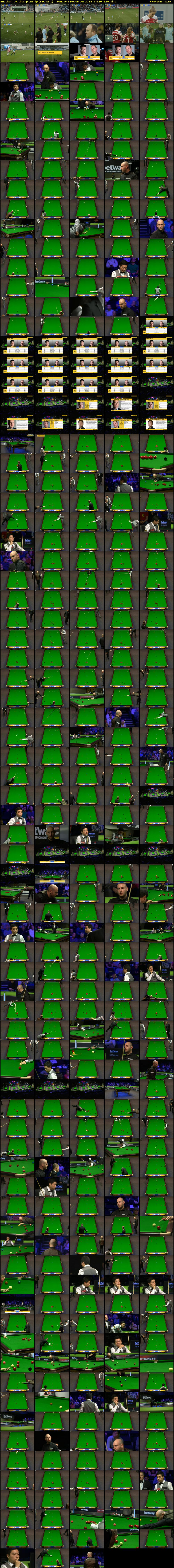 Snooker: UK Championship (BBC RB 1) Sunday 2 December 2018 14:20 - 18:00