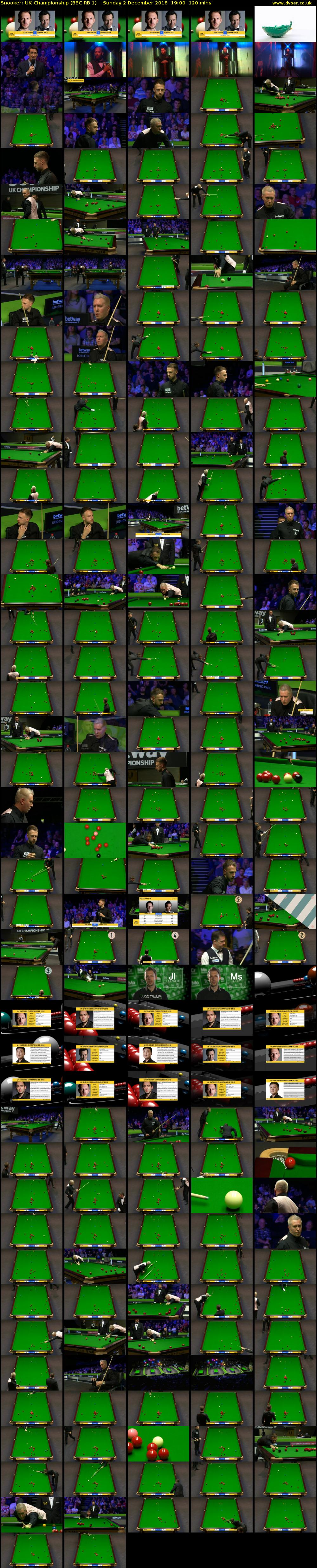 Snooker: UK Championship (BBC RB 1) Sunday 2 December 2018 19:00 - 21:00