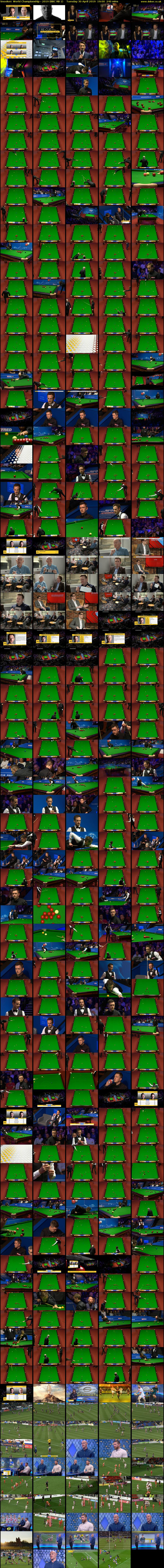 Snooker: World Championship - 2019 (BBC RB 1) Tuesday 30 April 2019 19:00 - 23:00