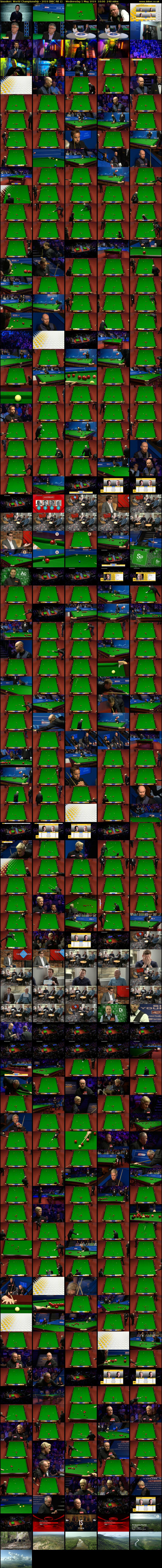 Snooker: World Championship - 2019 (BBC RB 1) Wednesday 1 May 2019 10:00 - 14:00