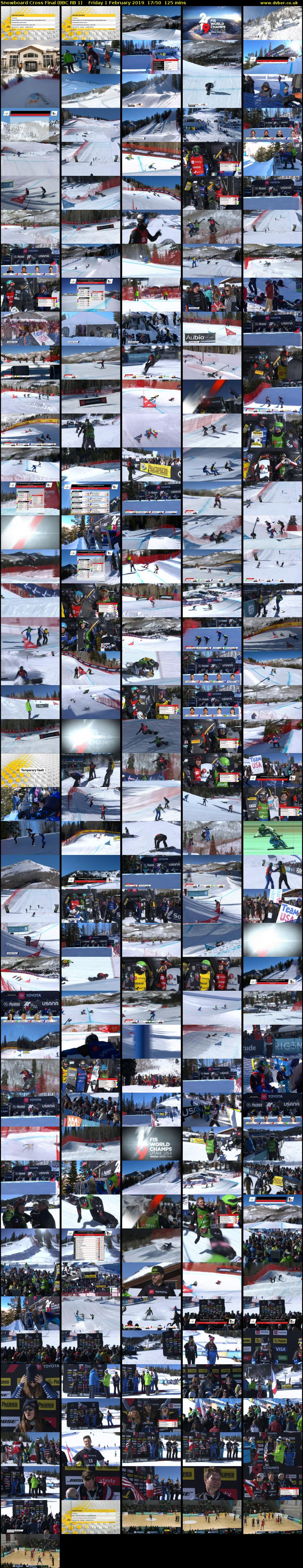 Snowboard Cross Final (BBC RB 1) Friday 1 February 2019 17:50 - 19:55