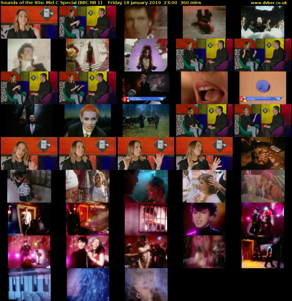 Sounds of the 80s: Mel C Special (BBC RB 1) Friday 18 January 2019 23:00 - 05:00