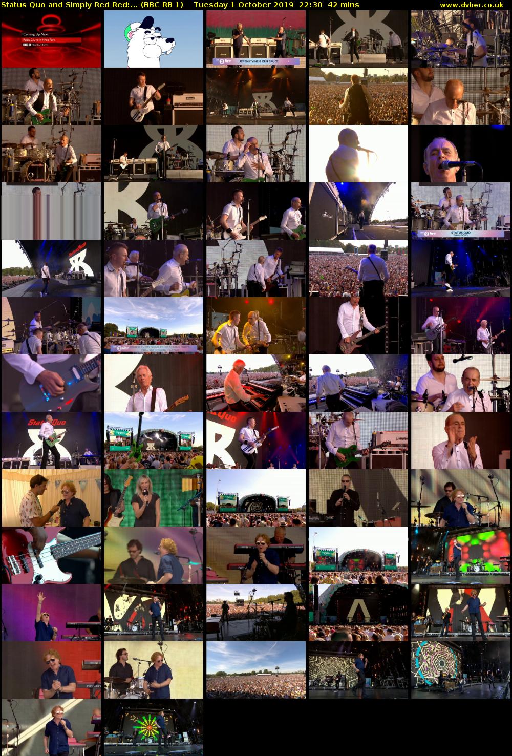 Status Quo and Simply Red Red:... (BBC RB 1) Tuesday 1 October 2019 22:30 - 23:12