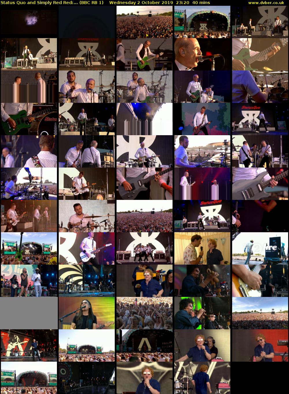 Status Quo and Simply Red Red:... (BBC RB 1) Wednesday 2 October 2019 23:20 - 00:00