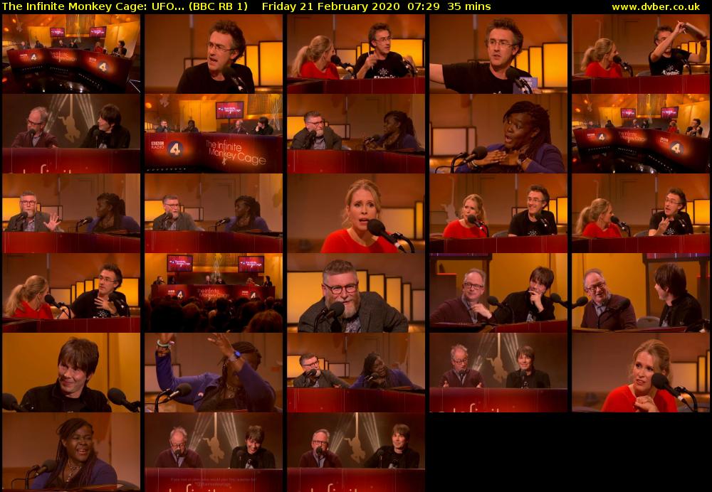 The Infinite Monkey Cage: UFO... (BBC RB 1) Friday 21 February 2020 07:29 - 08:04