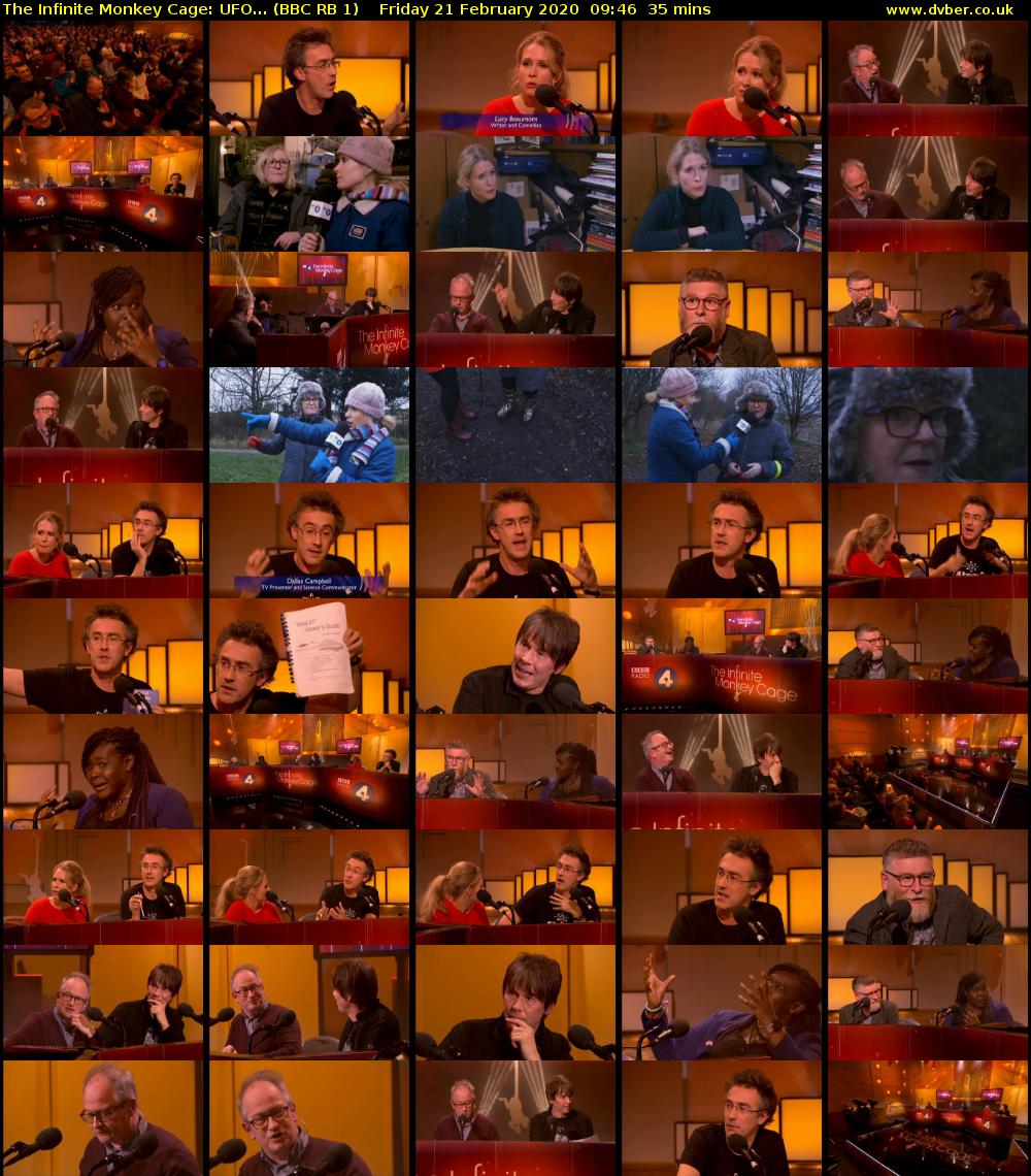The Infinite Monkey Cage: UFO... (BBC RB 1) Friday 21 February 2020 09:46 - 10:21
