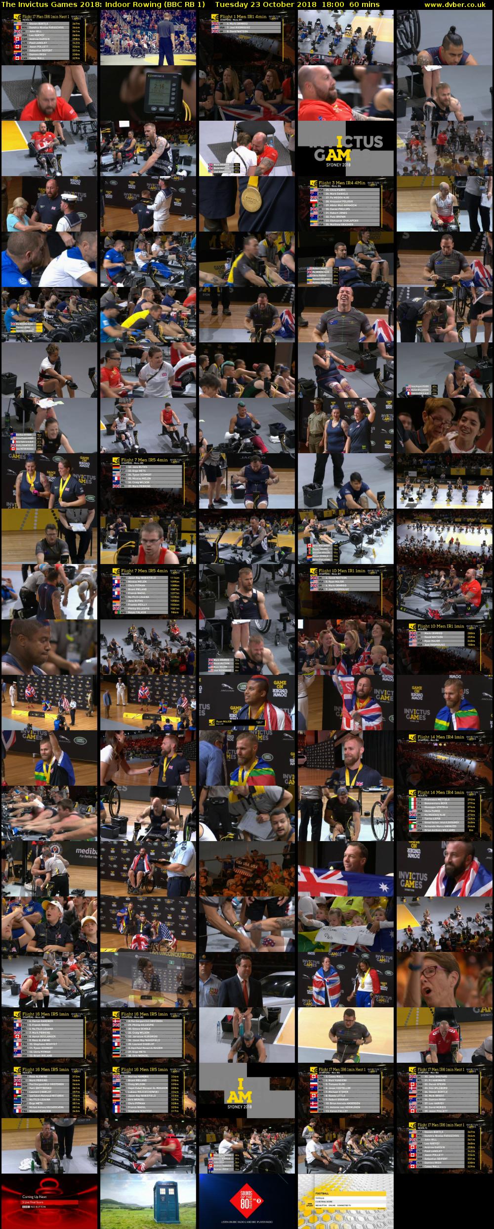 The Invictus Games 2018: Indoor Rowing (BBC RB 1) Tuesday 23 October 2018 18:00 - 19:00