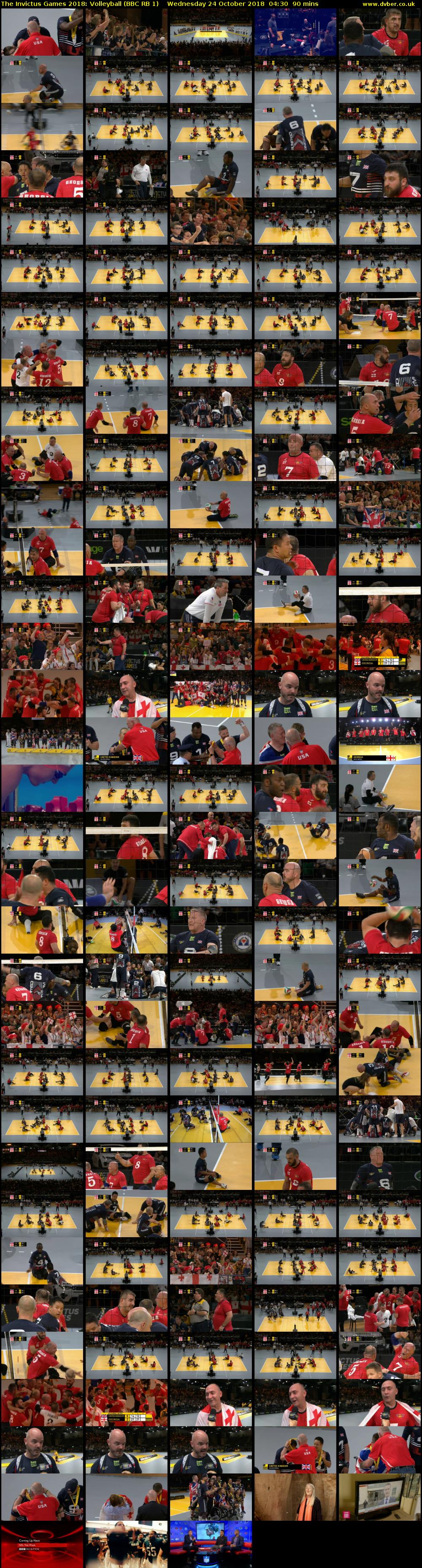 The Invictus Games 2018: Volleyball (BBC RB 1) Wednesday 24 October 2018 04:30 - 06:00