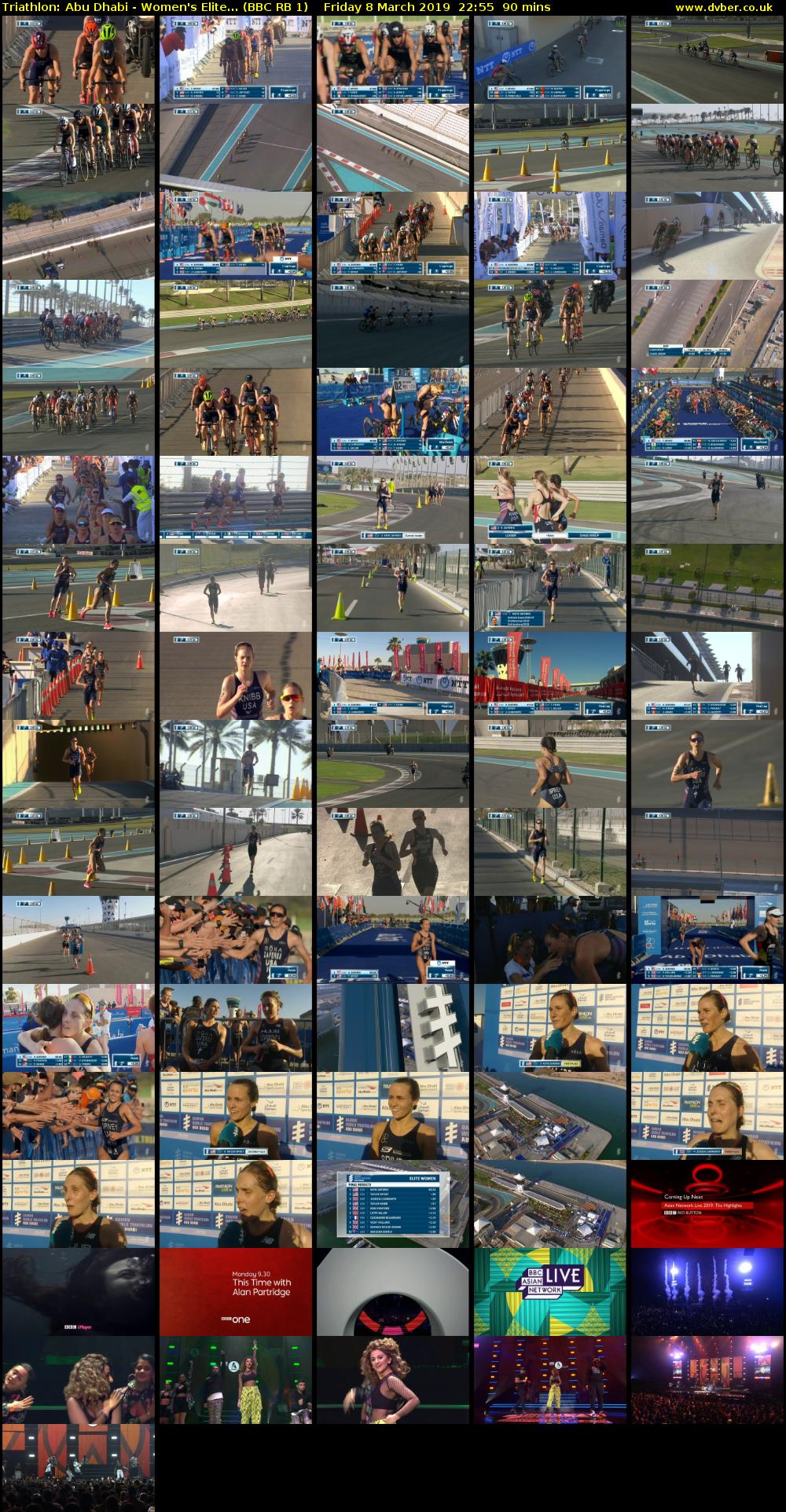 Triathlon: Abu Dhabi - Women's Elite... (BBC RB 1) Friday 8 March 2019 22:55 - 00:25