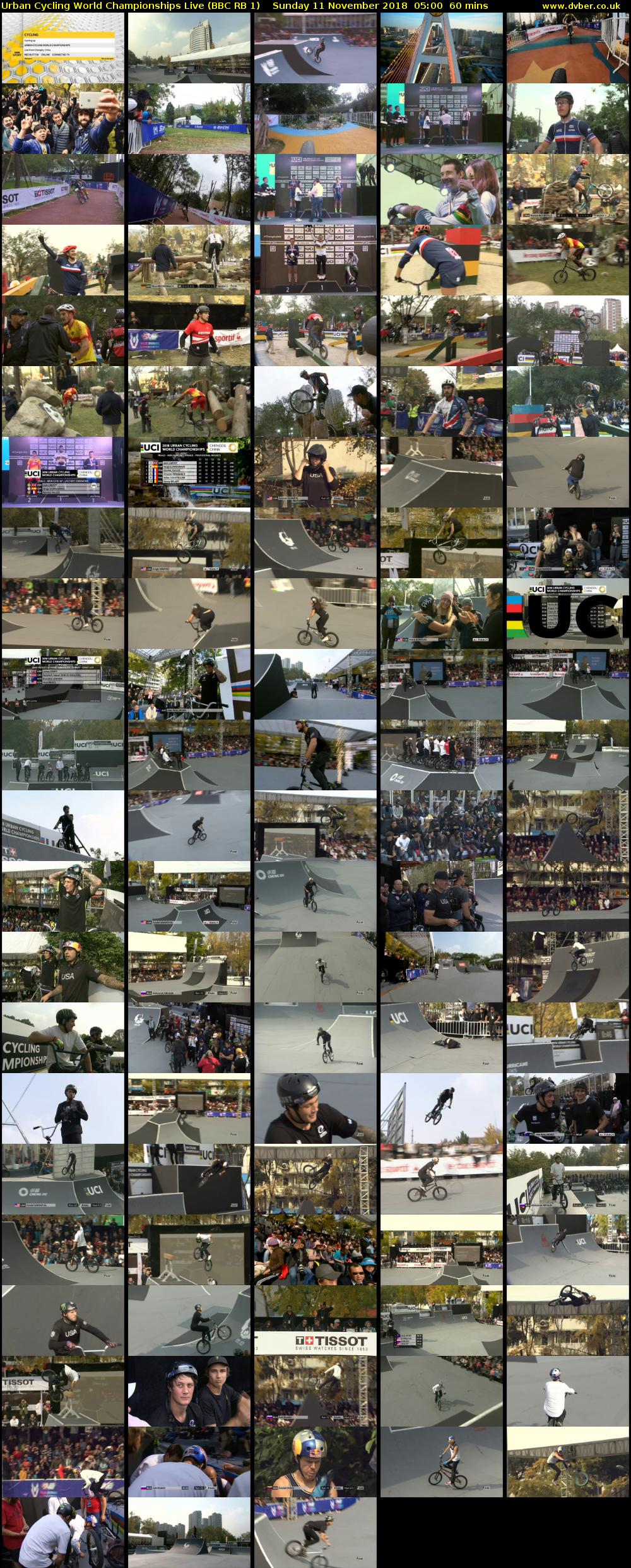 Urban Cycling World Championships Live (BBC RB 1) Sunday 11 November 2018 05:00 - 06:00