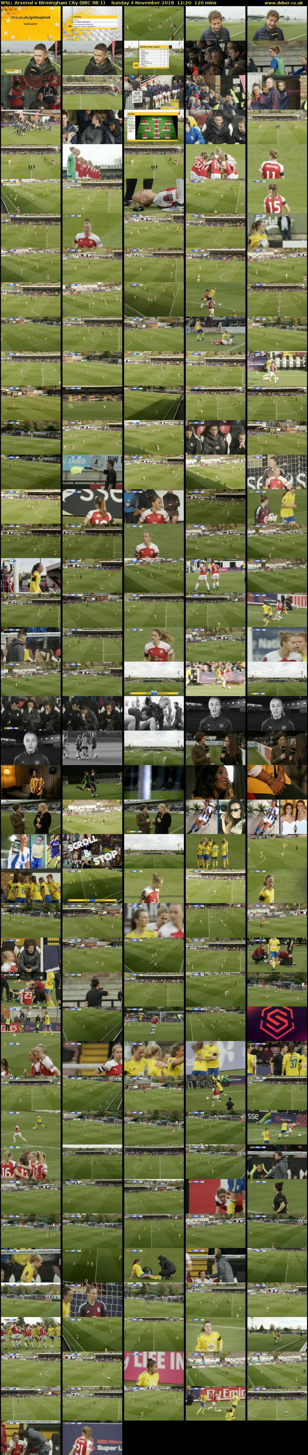 WSL: Arsenal v Birmingham City (BBC RB 1) Sunday 4 November 2018 12:20 - 14:20