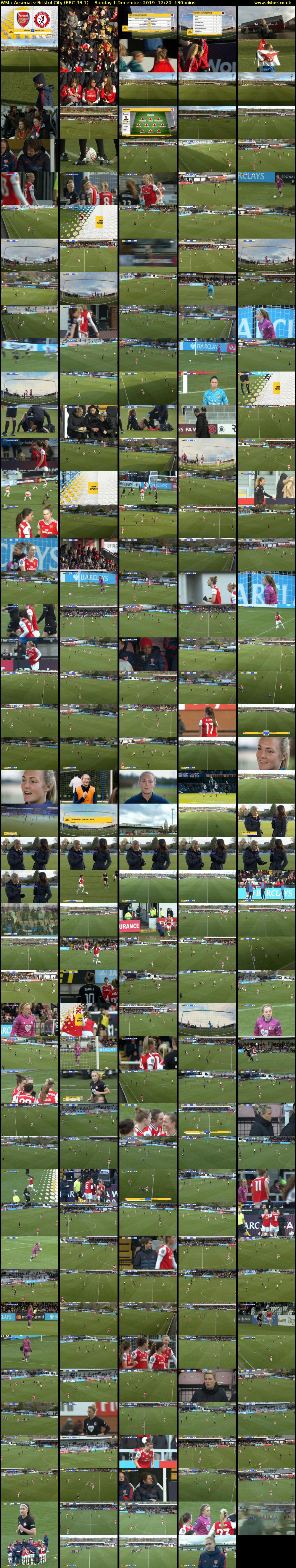WSL: Arsenal v Bristol City (BBC RB 1) Sunday 1 December 2019 12:20 - 14:30
