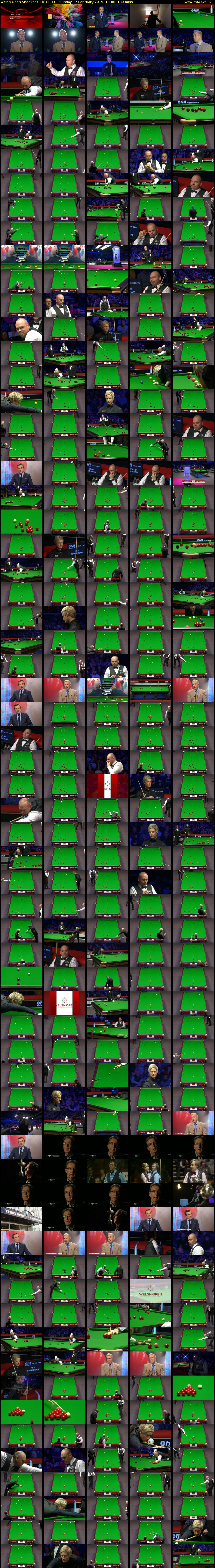 Welsh Open Snooker (BBC RB 1) Sunday 17 February 2019 19:00 - 22:00
