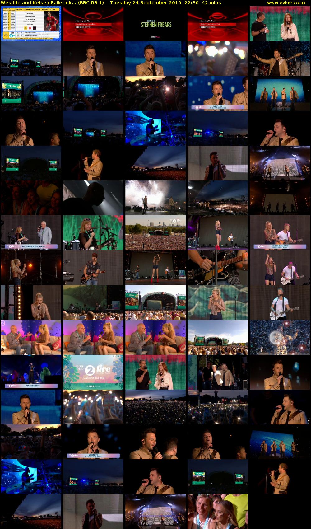 Westlife and Kelsea Ballerini:... (BBC RB 1) Tuesday 24 September 2019 22:30 - 23:12