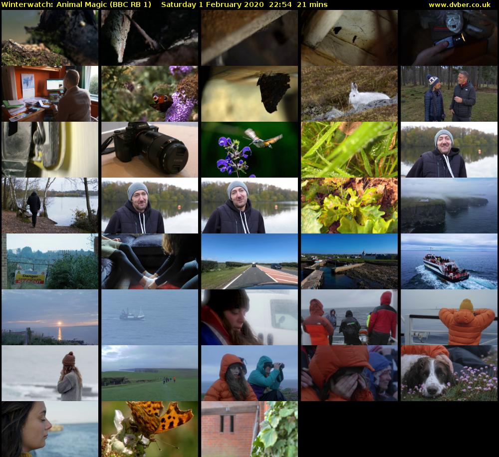 Winterwatch: Animal Magic (BBC RB 1) Saturday 1 February 2020 22:54 - 23:15