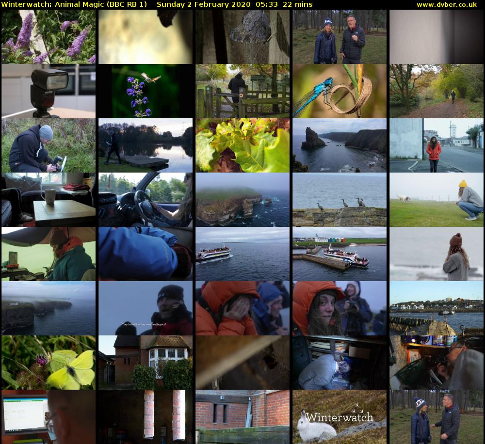 Winterwatch: Animal Magic (BBC RB 1) Sunday 2 February 2020 05:33 - 05:55
