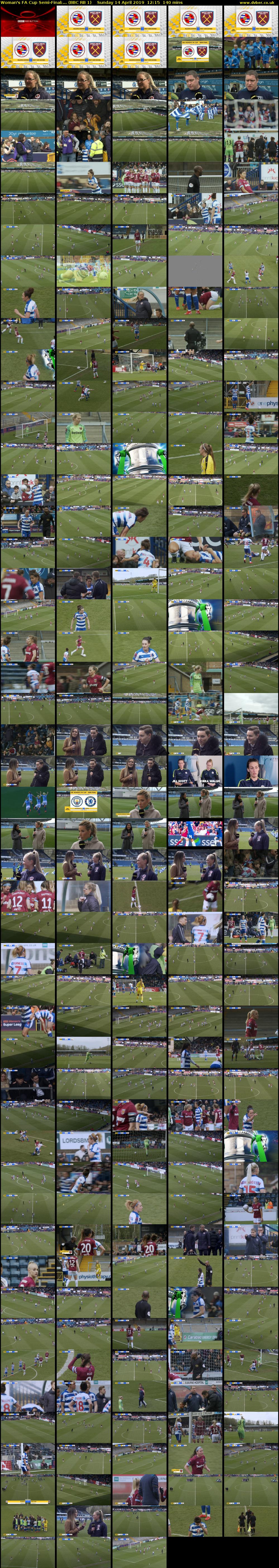 Woman's FA Cup Semi-Final:... (BBC RB 1) Sunday 14 April 2019 12:15 - 14:35