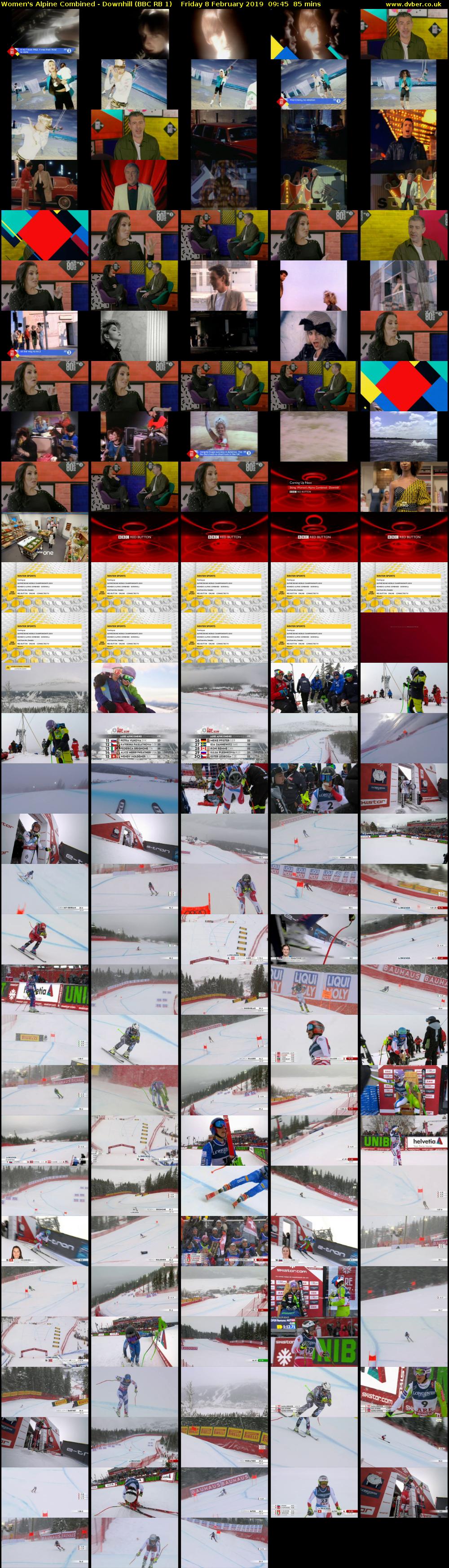 Women's Alpine Combined - Downhill (BBC RB 1) Friday 8 February 2019 09:45 - 11:10