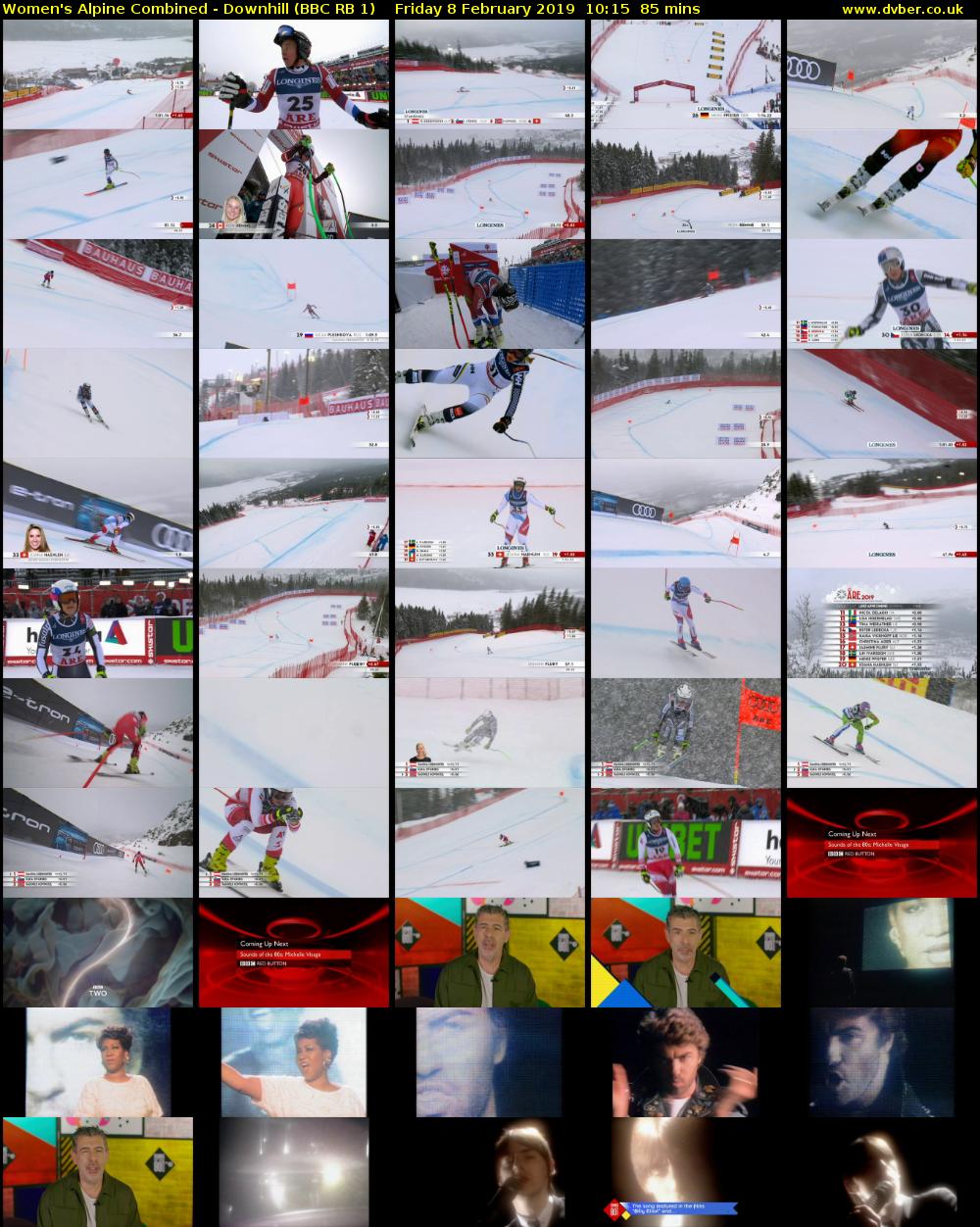 Women's Alpine Combined - Downhill (BBC RB 1) Friday 8 February 2019 10:15 - 11:40