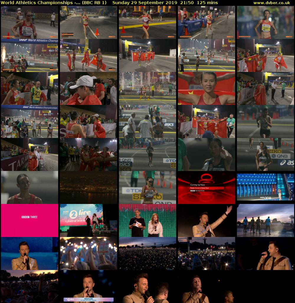 World Athletics Championships -... (BBC RB 1) Sunday 29 September 2019 21:50 - 23:55
