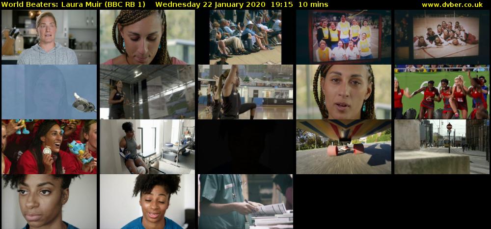 World Beaters: Laura Muir (BBC RB 1) Wednesday 22 January 2020 19:15 - 19:25