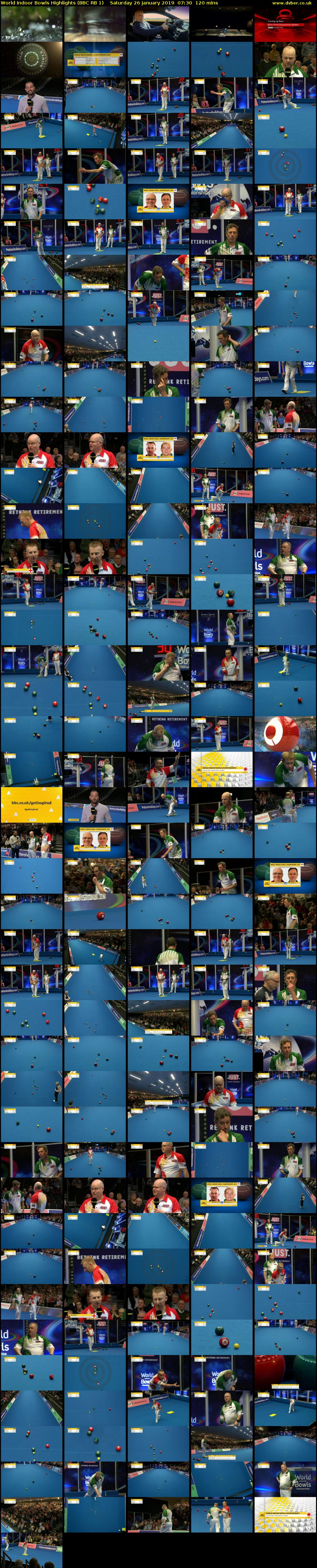 World Indoor Bowls Highlights (BBC RB 1) Saturday 26 January 2019 07:30 - 09:30