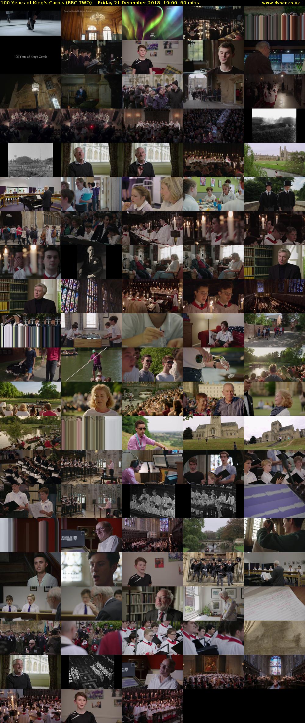 100 Years of King's Carols (BBC TWO) Friday 21 December 2018 19:00 - 20:00