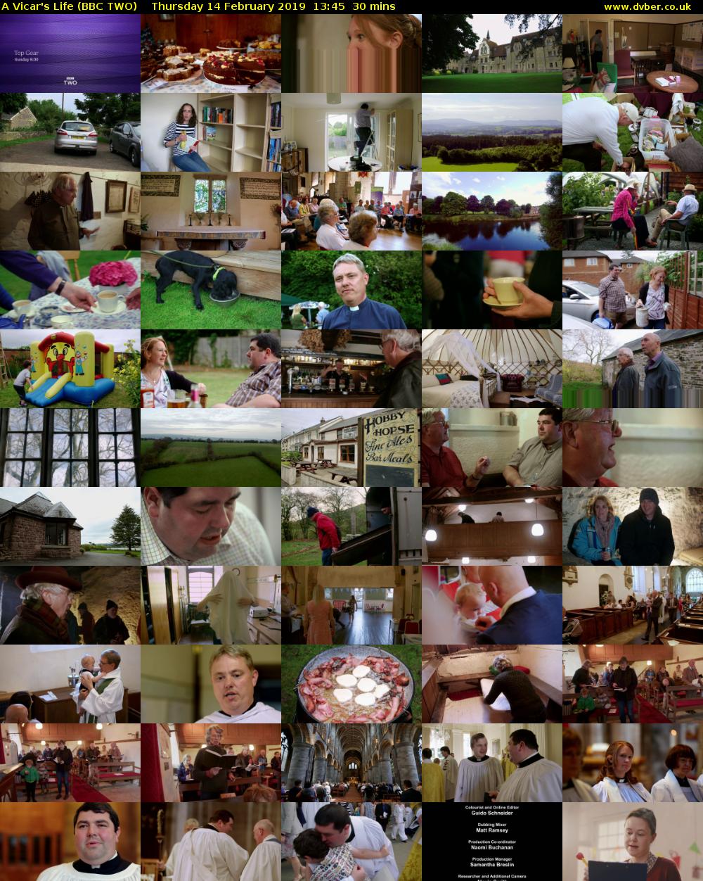 A Vicar's Life (BBC TWO) Thursday 14 February 2019 13:45 - 14:15
