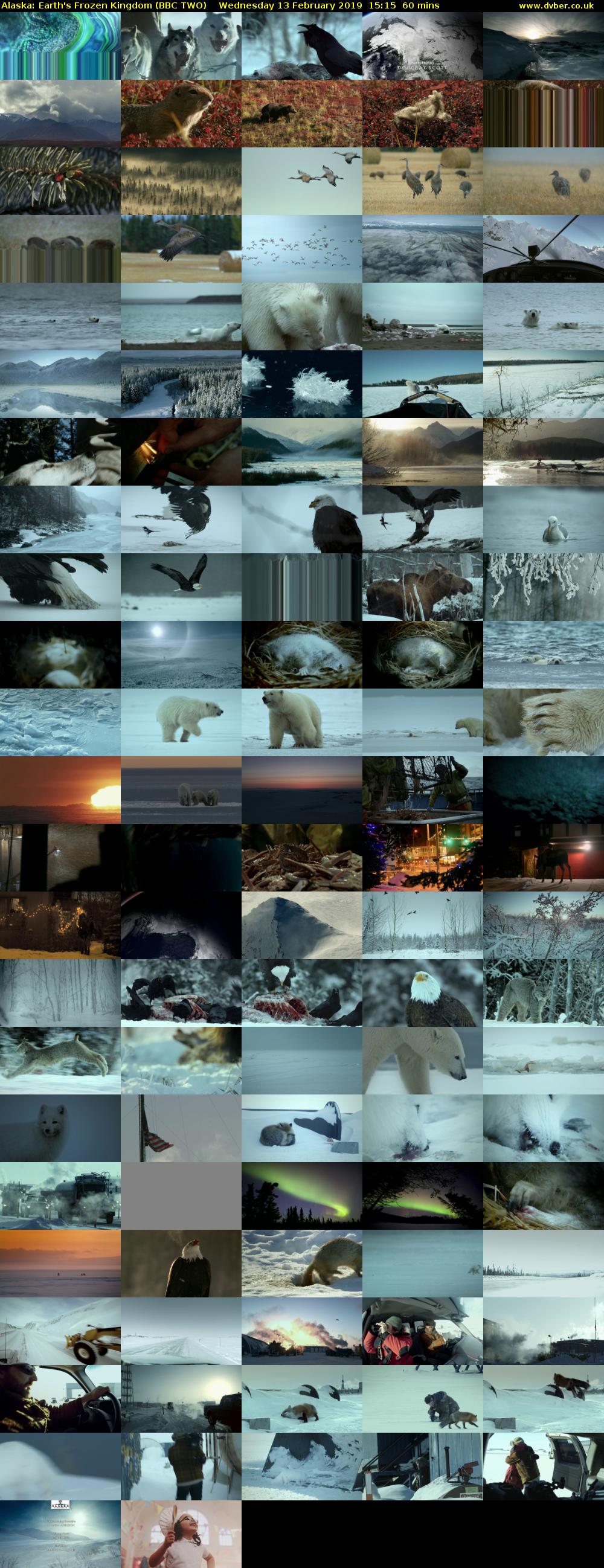 Alaska: Earth's Frozen Kingdom (BBC TWO) Wednesday 13 February 2019 15:15 - 16:15