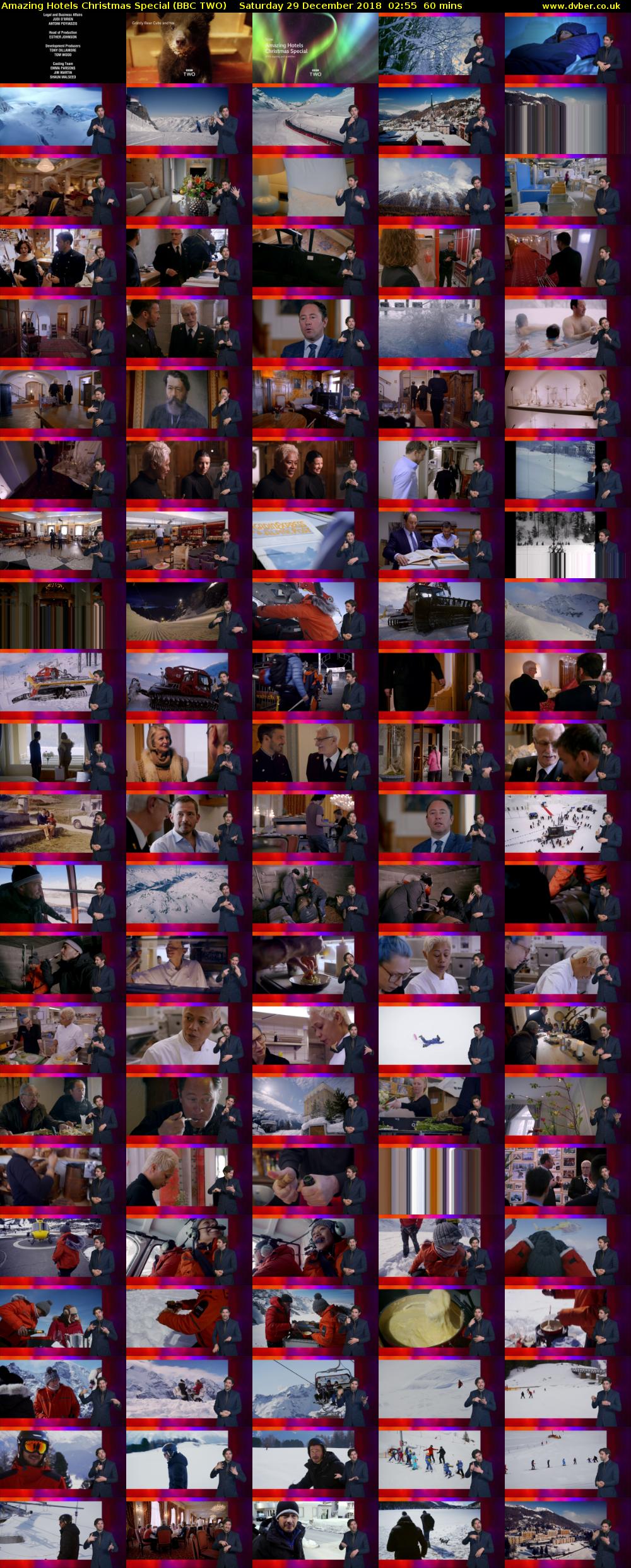 Amazing Hotels Christmas Special (BBC TWO) Saturday 29 December 2018 02:55 - 03:55