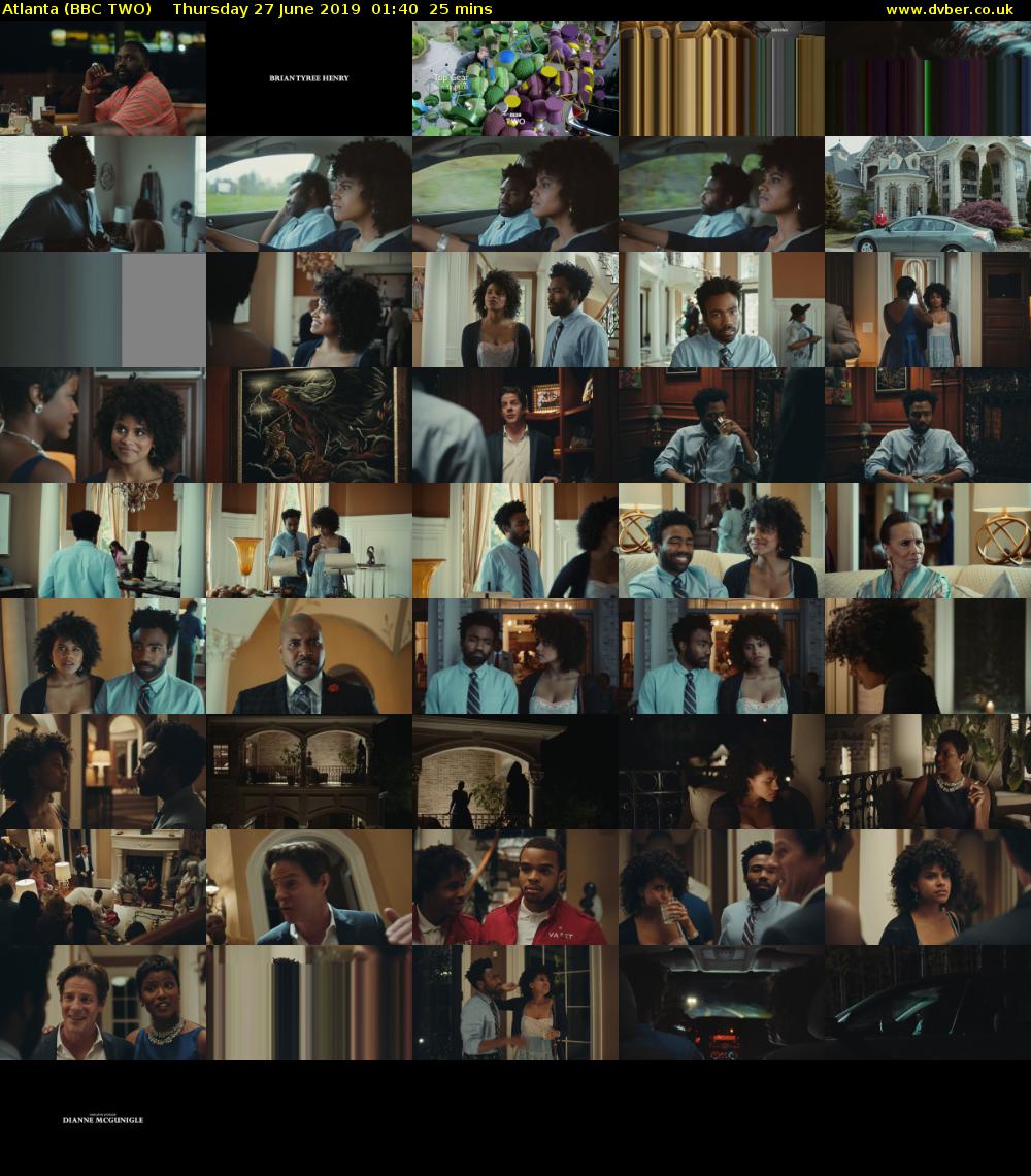 Atlanta (BBC TWO) Thursday 27 June 2019 01:40 - 02:05