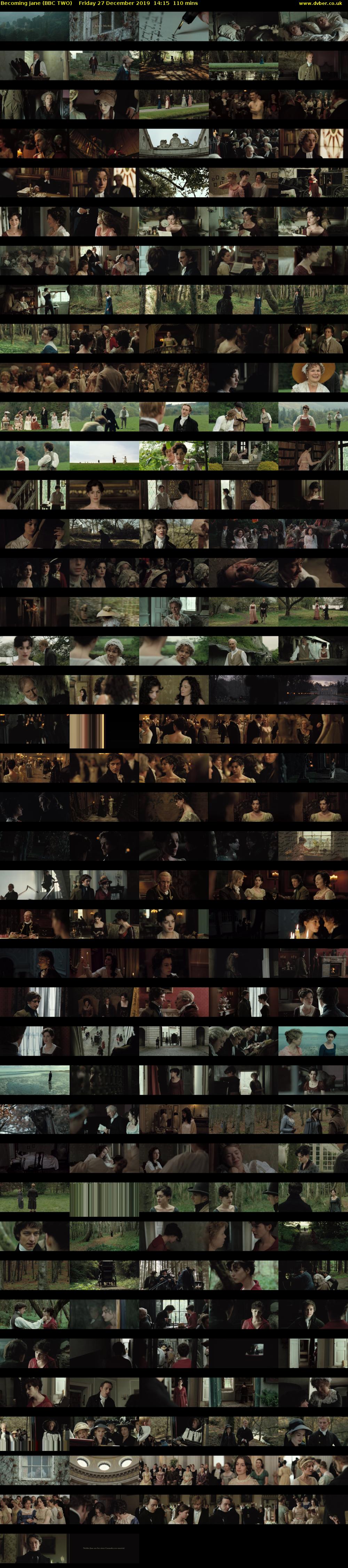 Becoming Jane (BBC TWO) Friday 27 December 2019 14:15 - 16:05
