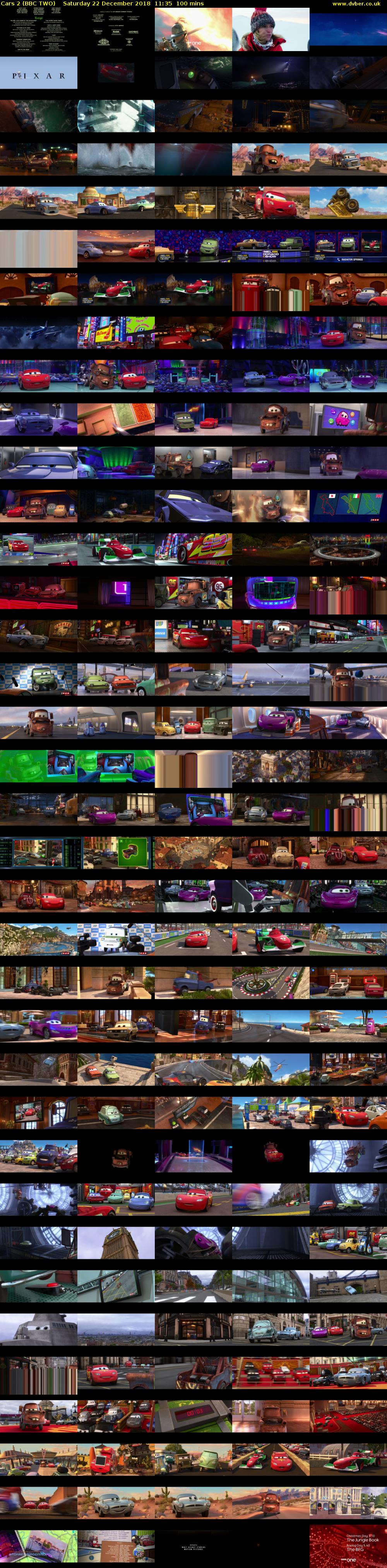 Cars 2 (BBC TWO) Saturday 22 December 2018 11:35 - 13:15