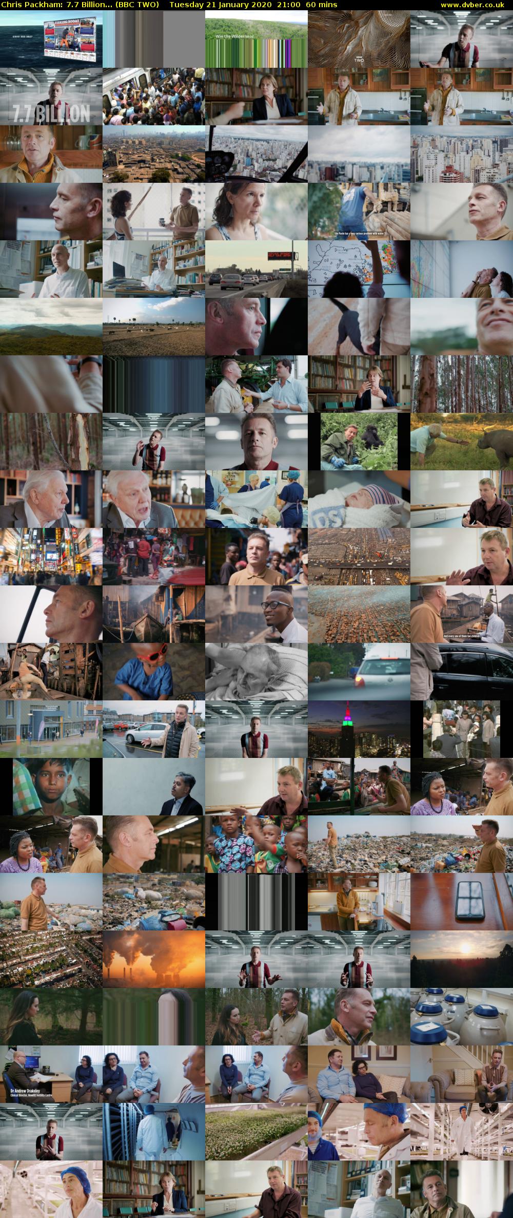 Chris Packham: 7.7 Billion... (BBC TWO) Tuesday 21 January 2020 21:00 - 22:00