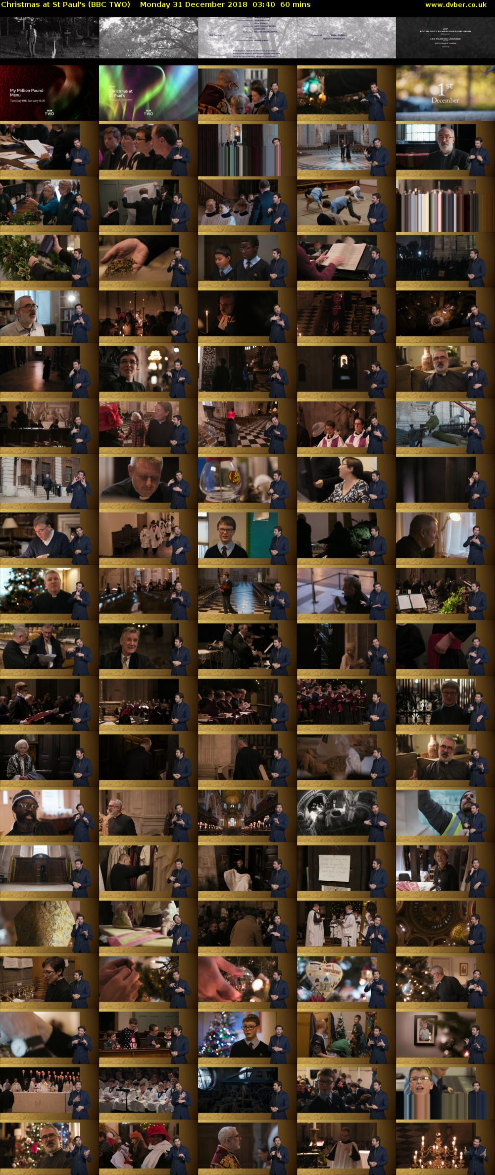 Christmas at St Paul's (BBC TWO) Monday 31 December 2018 03:40 - 04:40