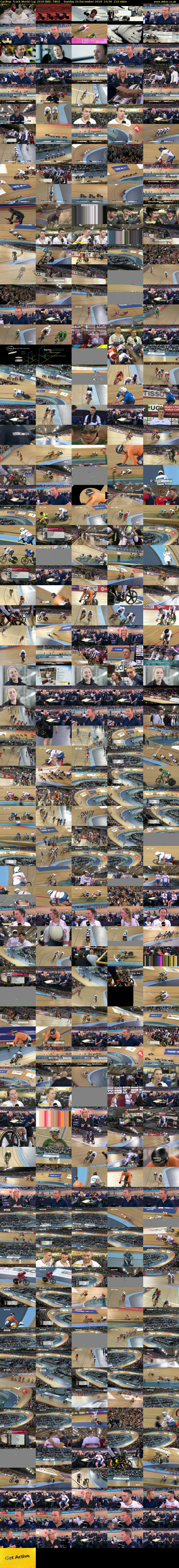 Cycling: Track World Cup 2018 (BBC TWO) Sunday 16 December 2018 14:30 - 18:00