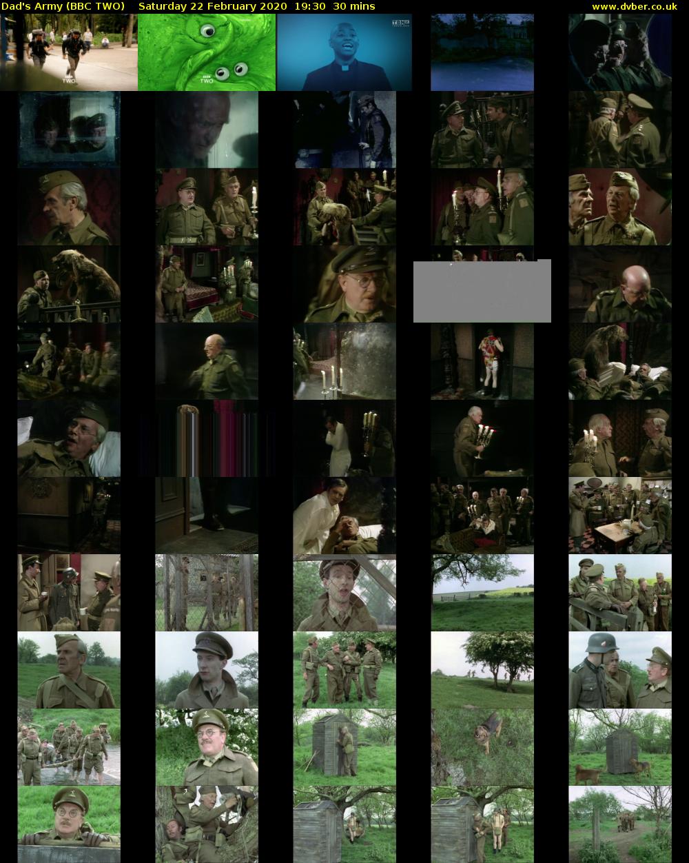 Dad's Army (BBC TWO) Saturday 22 February 2020 19:30 - 20:00