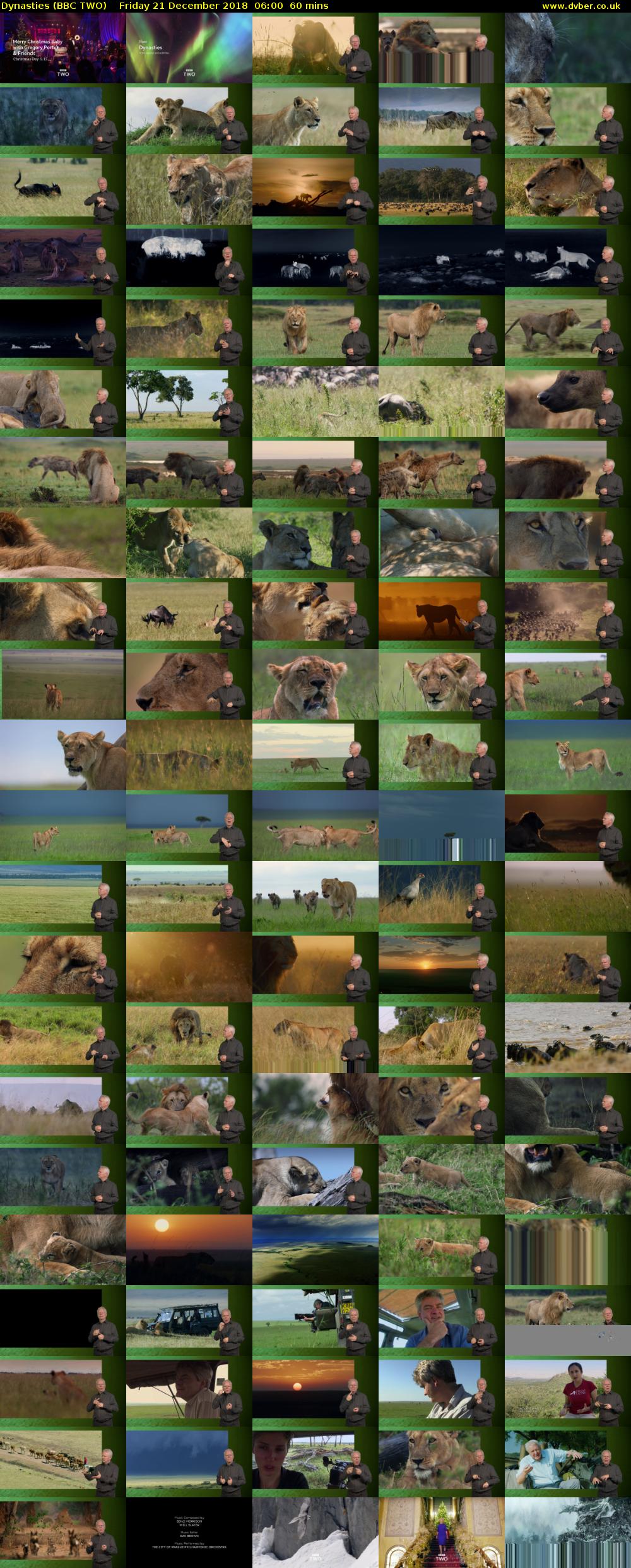 Dynasties (BBC TWO) Friday 21 December 2018 06:00 - 07:00