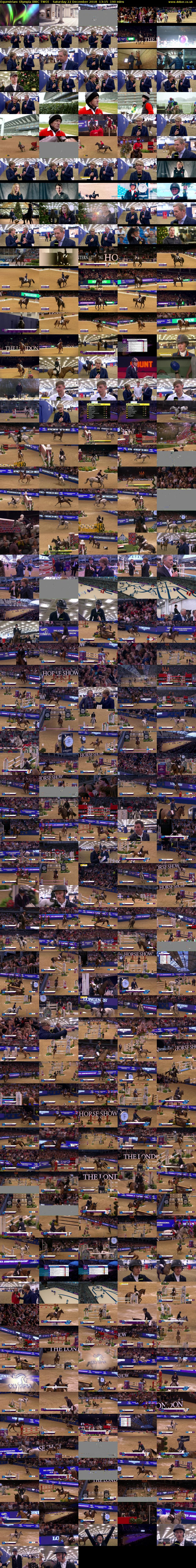 Equestrian: Olympia (BBC TWO) Saturday 22 December 2018 13:15 - 16:25