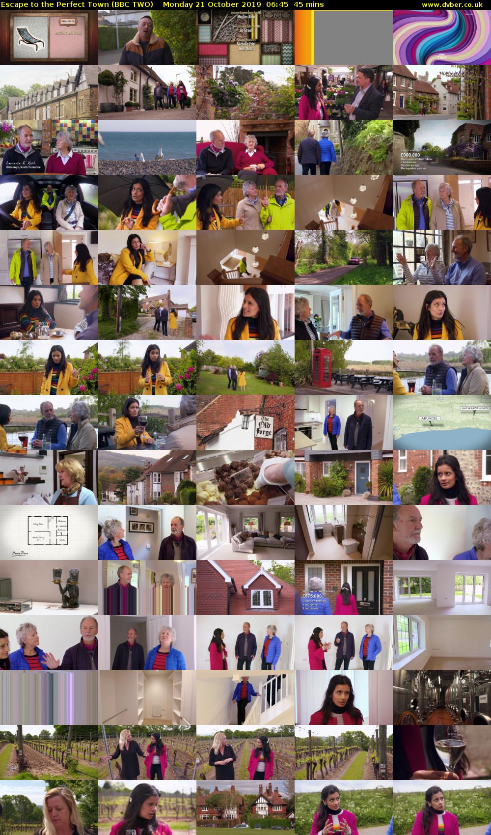 Escape to the Perfect Town (BBC TWO) Monday 21 October 2019 06:45 - 07:30
