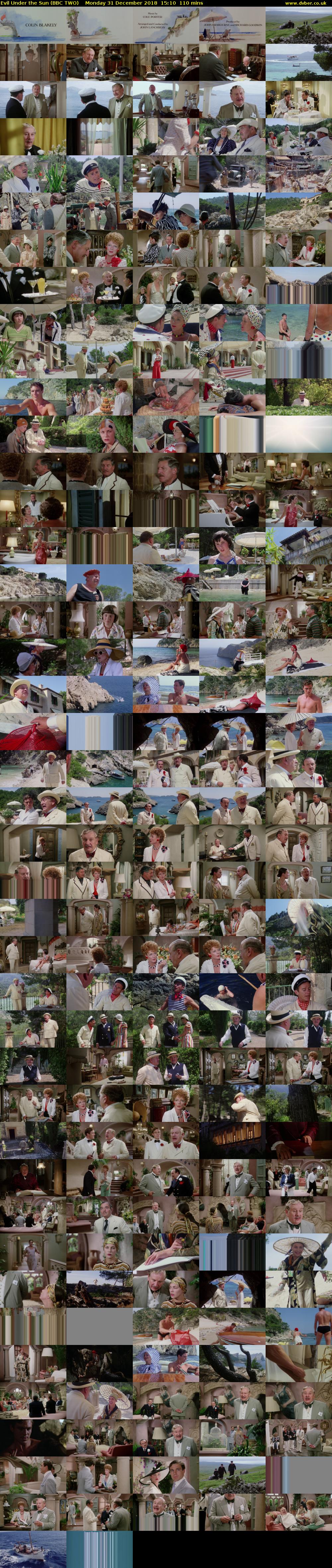Evil Under the Sun (BBC TWO) Monday 31 December 2018 15:10 - 17:00