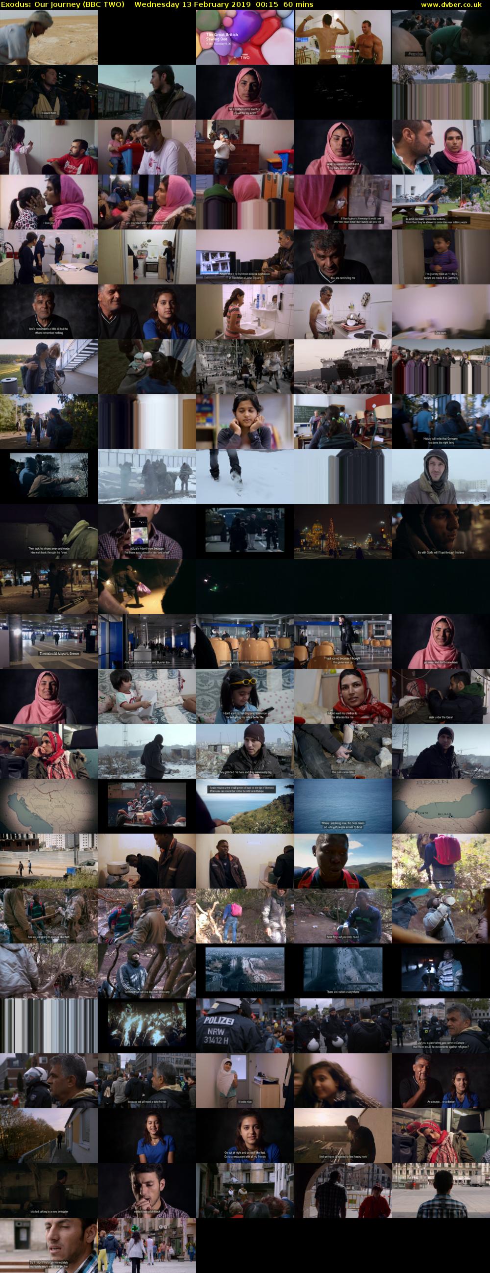 Exodus: Our Journey (BBC TWO) Wednesday 13 February 2019 00:15 - 01:15