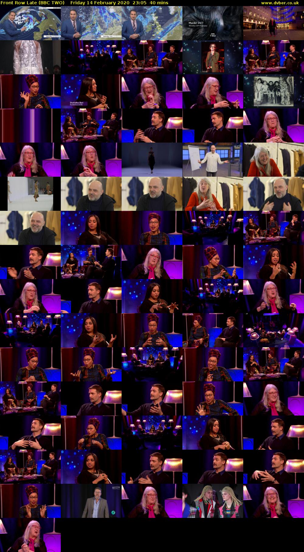 Front Row Late (BBC TWO) Friday 14 February 2020 23:05 - 23:45