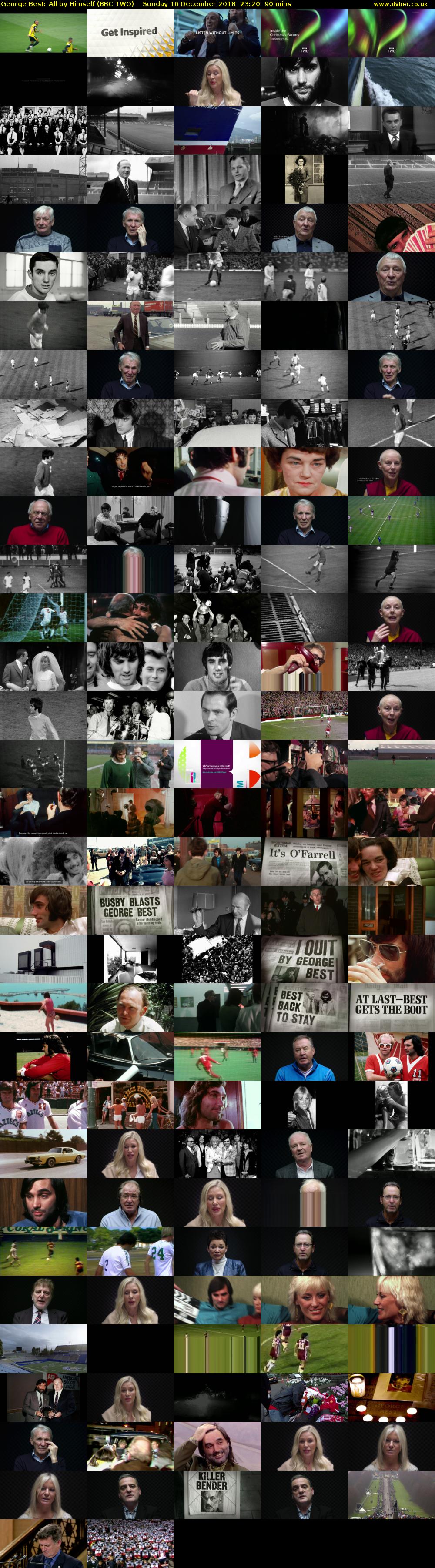 George Best: All by Himself (BBC TWO) Sunday 16 December 2018 23:20 - 00:50