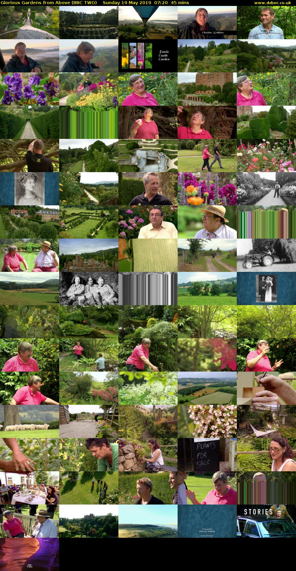 Glorious Gardens from Above (BBC TWO) Sunday 19 May 2019 07:20 - 08:05