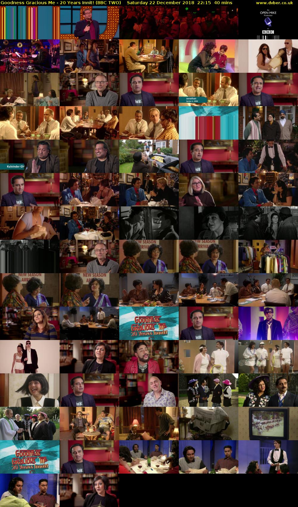 Goodness Gracious Me - 20 Years Innit! (BBC TWO) Saturday 22 December 2018 22:15 - 22:55