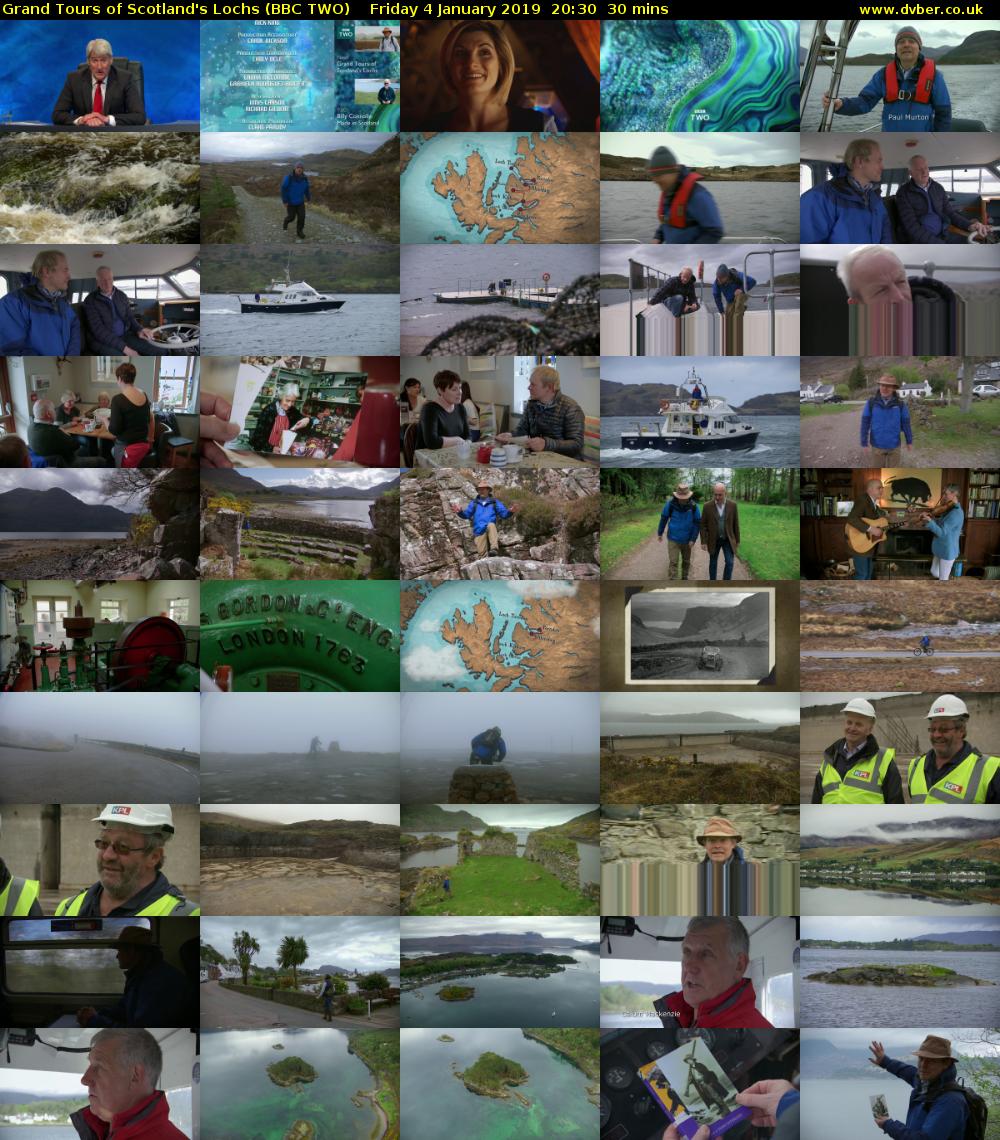 Grand Tours of Scotland's Lochs (BBC TWO) Friday 4 January 2019 20:30 - 21:00