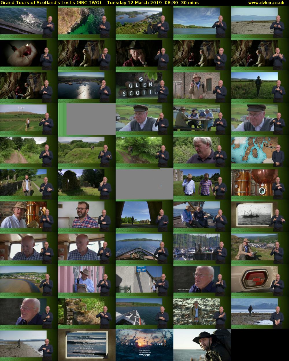 Grand Tours of Scotland's Lochs (BBC TWO) Tuesday 12 March 2019 08:30 - 09:00