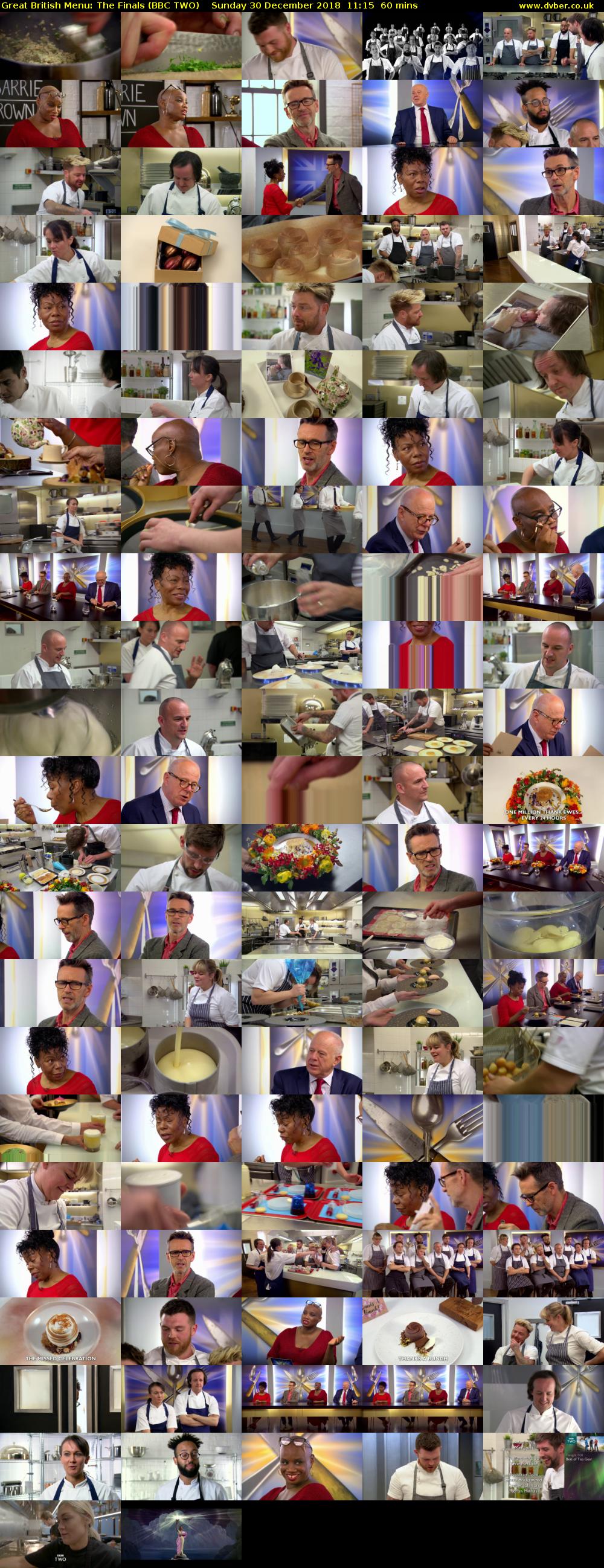 Great British Menu: The Finals (BBC TWO) Sunday 30 December 2018 11:15 - 12:15