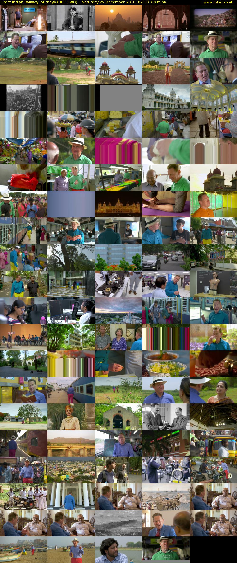 Great Indian Railway Journeys (BBC TWO) Saturday 29 December 2018 09:30 - 10:30